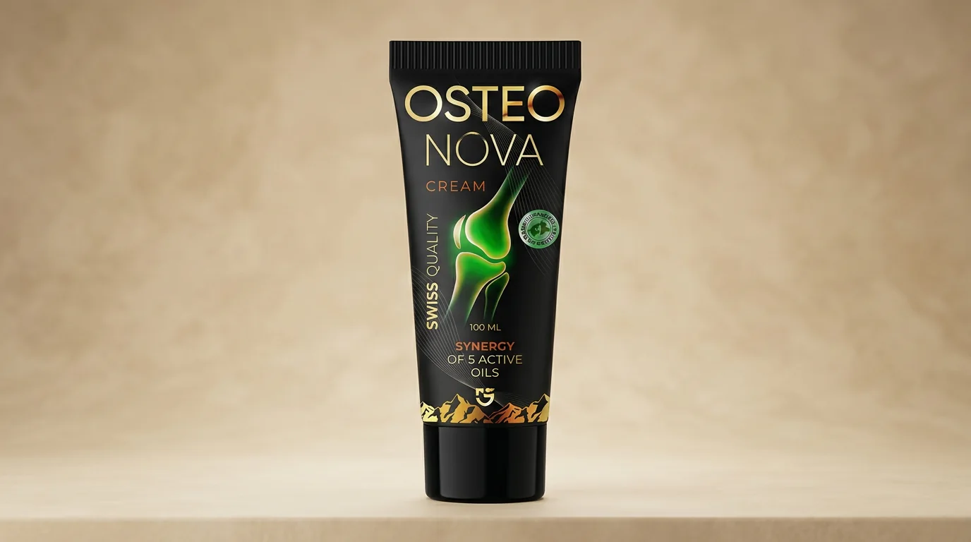 Osteonova Cream 100 ml, etikettti ja viisi öljyä